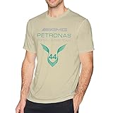 Cotton Tee Tops for Teen Lewis Hamilton Amg Petronas Men's Short Sleeve T-Shirt Boys Novelty Blouse Natural M