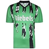 Score Draw Herren Retro - Trikot Borussia Mönchengladbach | Auswärtstrikot 1995 in Grün, Größe: L