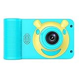 Kinderkameras Spielzeug Videokamera for Kinder Camcorder Digital Action Cam mit 2-Zoll-Display for Alter 3-10 Jahre Alten Kinder für Jungen Mädchen (Color : Blue, Größe : 83X47mm)