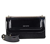 SILVIO TOSSI Damen Lederclutch & Schultertasche Schwarz Modell 12984-05