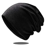 OCTERING® Beanie Mütze für Herren und Damen Slouch Long Beanie Baumwolle Elastisch Unisex