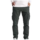 MILAX Arbeitshose für Herren Lose Leichte Cargohose Herren Jogginghose Casual Cargo Jogging Pants Sporthosen Große Größen Freizeithose mit Mehreren T