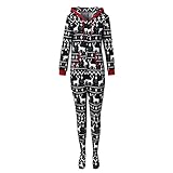 Jumpsuit Halloween Kostüm Anzug Herren Damen Junge Mädchen Pet Haustier Schlafanzug Lang Pajama Onepiece Tier Anzug Einteiler Fleece Overall Winter Weihnachten Familie Set, 4 Farb