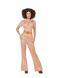 Smiffys, Damen 70er Chic Kostüm, Overall, Größe: X1, 43188