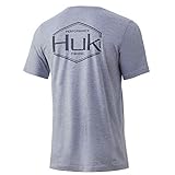 Huk Herren Performance Badge Tee Haifischleder Heather Larg