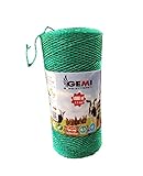 Leitungsdraht, 1000 m, 2,2 m², für elektrische Zäune, elektrische Zäune, elektrische Zäune, für Tiere, Pferde, Hunde, Schweine, Hühner, Linie Natur, Grü