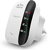 Aigital WLAN Repeater WiFi Verstaerker Range Extender 300Mbps Multifunktion Mini Wi-Fi Signal-verstärker Wireless Access Point 2.4GHz mit WPS Funktion Willigt IEEE802.11n/g/b