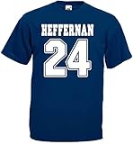 HEFFERNAN 24 King of Queens Doug Herren T-Shirt Fun Shirt Dunkelblau XL