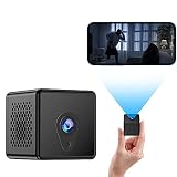 Mini Kamera，4K Überwachungskamera mit Bewegungserkennung IR-Nachtsicht Nanny Sicherheitskamera Lange Batterielaufzeit Videoanrufkamera für I