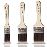 YEMPOR Lack Pinsel Flachpinsel Malerpinsel Set Super-Soft Kunststoffborsten, perfekt Lackierpinsel 30 50 60mm 3 ST