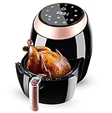 Air Frier, Ohne Öligen Rauch, 6L Große Kapazität, Haushalt Touchscreen Elektrische Friteuse, Pommes Frites Maschine, Automatische Abschaltung, Schw