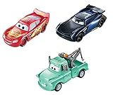 Disney Pixar Cars GPB03 - Farbwechsel Fahrzeuge 3er-Pack mit Lightning McQueen, Hook und Bobby Swift, Geschenk für Kinder ab 3 J