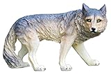 WQQLQX Statue Wolf Skulptur Statue Große Garten Tier Modell Outdoor Verschönerung Wildtierharz Handwerk Kleine Dekoration * 30 * 43cm Skulp
