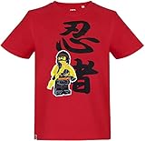 Lego Ninjago T-Shirt Jungen ROT - SCHWARZ Ninja Kinder 2 3 4 5 Jahre Oberteil Gr.116