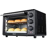 22L Elektrobackofen，mit mehreren Kochfunktionen Grill，Temperaturregelung 100-230℃ und 60 Minuten Timer Konvektions-Aufsatz-Toaster-O