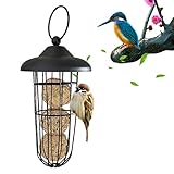 24x10 cm Vogelfutterhaus Vogelfutterstation Vogelhaus Zum Aufhängen Meisenknödelhalter Vogelfutterspender Vogelhäuschen Futterhaus für Vögel nistkasten Rotkehlchen Schmetterlingshaus Gartendeko M