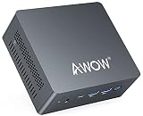 Mini PC Windows 10 Pro,Intel Celeron J4125 mit 8GB DDR4/ NVMe M.2 256GB SSD 4K@60Hz, AWOW AK41 Desktopcomputer Dual HDMI, Erweiterte SSD 2 TB, 2.4G/5G Dual WiFi, Gigabit Ethernet, USB*4,BT 5.0
