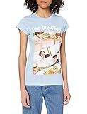 One Direction Damen Band Sliced T-Shirt, Blau, 40 (Herstellergröße:X-Large)
