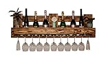 Weinregal aus Holz Schnapsregal vintage Stil für die Küche Hausbar Wandregal rustikal Bar Reg