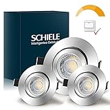 Einbauleuchten Dimmbar SCHIELE Einbaustrahler Led Inkl. 3 x 7W LED Modul 700lm Ersatz für 60W Halogen 2800K Warmweißes Deckenspots LED Spots 230