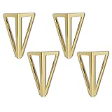 4 Stück Ersatz Metall Möbelfüße, 6' / 15cm Dreieck Gold Möbel Möbelfüsse, DIY Tischbeine Schrankfüsse, für Stühle, Schrank und Sofa, andere Möbelbeine (Gold)