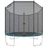 Ultrasport Gartentrampolin, Outdoor Trampolin, Kindertrampolin, 183-430cm, Sprungfedern oder innovatives Elastik Sprungssystem, inkl. Sicherheitsnetz, Witterungsbeständig, Belastbar 100-150 Kg