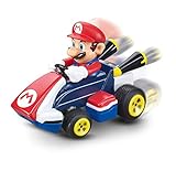 Carrera Mini RC Mario Kart mit Mario I Ferngesteuertes Auto ab 6 Jahren für drinnen & draußen I Mini Mario Kart Auto mit Fernbedienung zum Mitnehmen I Spielzeug für Kinder & Erw