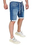 WOTEGA Jeanshose Kurz Sommerhosen Herren Shorts Baumwolle Stylische Kurze Hosen Jeans Freizeitshorts Diego, Blau (Ensign Blue 194026), W40