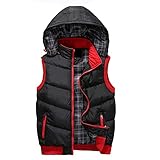 WAQD Herren Weste Steppweste Outdoor Weste Herren Winter Weste Gepolsterte Winter West Outdoor Ärmellos Jacke Körperwärmer Winddichte Weste Typ Schnell Trocknende Jacke Leicht Outdoor Sport S