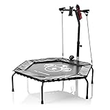 FitEngine Fitness-Trampolin Smart | Gelenkschonender Muskelaufbau für Starke Bein-, Bauch-, Brust- und Schultermuskeln | Integrierter Trainingscomputer, Expanderbänder, Griff 5fach höhenverstellb