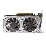 Jiushiwwwan Gaming-Grafikkarte für NVIDIA GTX 550Ti 8GB GDDR5 192 Bit PCIe 2.0 HDMI-kompatibel/VGA/DVI-Schnittstelle mit 2 x Lüfter Grafikk