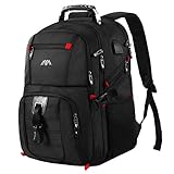 YIORMIOR Rucksack Herren Schulrucksack Jungen Teenager für 18,4 Zoll Laptop Rucksack Arbeit Wasserdicht Business Daypacks Großer mit USB