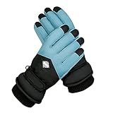 Mymyguoe Handschuhe Ski FüR Outdoor Sports Kaltes Wetter Skihandschuhe Handschuhe blau Lange WäRme wasserdichte Touchscreen Handschuhe Samt Winterhandschuhe Winter Schnee Handschuhe Plus F