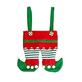 Luckxing Weihnachts Elf Süßigkeiten Tasche Weihnachten Deko Tasche Weihnachtself Partybedarf, Vliesstoff, für die Weihnachtsfeier im Urlaub oder im Bü