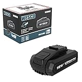 WESCO 18 V 2,0 Ah Lithium-Ionen Akku, 2,0 Ah Long Life Akku für WESCO 18 V Akku-Werkzeuge WS9928