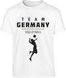 Damen Volleyball Team Germany Olympische Spiele Kinder T-Shirt 9-10 Jahre (140cm) Weiß