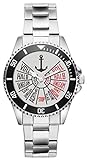 Geschenk für Seemann Seefahrer Kapitän Schiffer Segler Uhr 1164