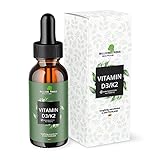 Vitamin D3 / K2 Tropfen 30ml | Laborgeprüfte Premium Rohstoffe: 99,7 % All-Trans (K2VITAL®) + hochwertiges Vitamin D3 | Vorrat für 510 Tag