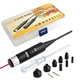 Ghzste Laser Scope Kit für Kaliber .22 bis .50 mit verstellbarem 8-Loch-Adapter Tragetasche Leichter Bore Sighter Einstellfreier Kalibrator für rot Licht bei der Jagd im F