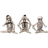 Fltaheroo Halloween Skelett Geist Skelett Dreiteiliges Harz Halloween Dekoration Requisiten Spukhaus Geheimraum Ank