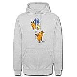 Spreadshirt Die Sendung Mit Der Maus 50 Jahre Jubiläum DREI Luftballons Unisex Hoodie, 4XL, Hellg