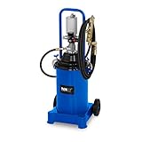 MSW Fettpresse Druckluft Fahrbar Schmierpresse PRO-G 12M (12 L, Arbeitsdruck: 6-8 bar, Pumpendruck: 300-400 bar, 4 m Schlauch, 2 Räder)