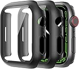 Diruite 2-Stück Hülle für Apple Watch Series 7/6/5/4/SE Panzerglas Schutzhülle,Hard PC Rundum Displayschutz Ultradünne Schutz Case für iWatch Series 7/Series 6/5/4/Series SE Schutzhü