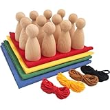 SCHMETTERLINE® Holzfiguren Bastel-Set für Kinder _ DIY Spiel-Figuren aus Holz zum Bemalen, Basteln und Dekorieren _ Holz-Puppen mit Bastel-Accessoires inklusive _ BASTELINO