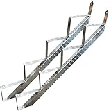 4 Stufen Treppenrahmen Stahl-Treppenwange Treppenholm Geschosshöhe 72cm Verzinkt/Ideal für den Einsatz im Innen und Außenb