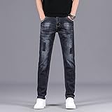 Durable Regular Fit Straight Leg Jeans Gerades Bein Normales Bein Normale Passform Arbeits-Denim-Hose Skinny Slim Fit H