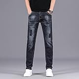 Durable Regular Fit Straight Leg Jeans Gerades Bein Normales Bein Normale Passform Arbeits-Denim-Hose Skinny Slim Fit H
