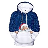 Herren Hoodies Kapuzenpullover Sweatshirt Weihnachtsmode 3D Digital Printed Casual Fleece Pullover Pullover Mantel Bluse Top