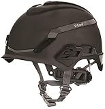 MSA V-Gard H1 Novent Schutzhelm Industrie Kletterhelm - Schwarz - 52–64 cm - Helm mit Kinnriemen für Arbeiten in der Höhe und Rettung - EN397 & ANSI