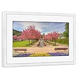 artboxONE Poster mit Rahmen weiß 30x20 cm Kirschblüte Berchtesgaden von Michael Valjak - g